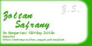 zoltan safrany business card