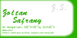zoltan safrany business card